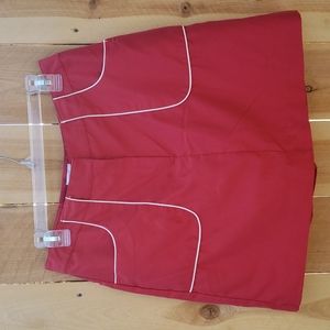 Izod XFG Cool FX Red w White Piping Skort 8
